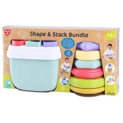 Playgo Biobased Vormenstoof en Stapel Speelgoed - 19dlg.