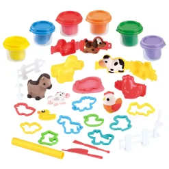 Playgo Boerderij en Dieren Kleiset - 6 Kleipotjes