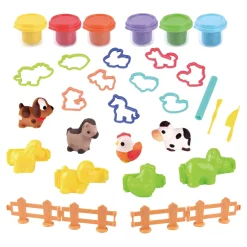 Playgo Boerderij en Dieren Kleiset - 6 Kleipotjes