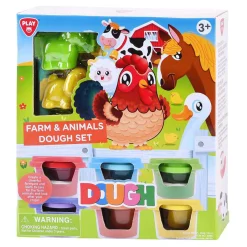 Playgo Boerderij en Dieren Kleiset - 6 Kleipotjes