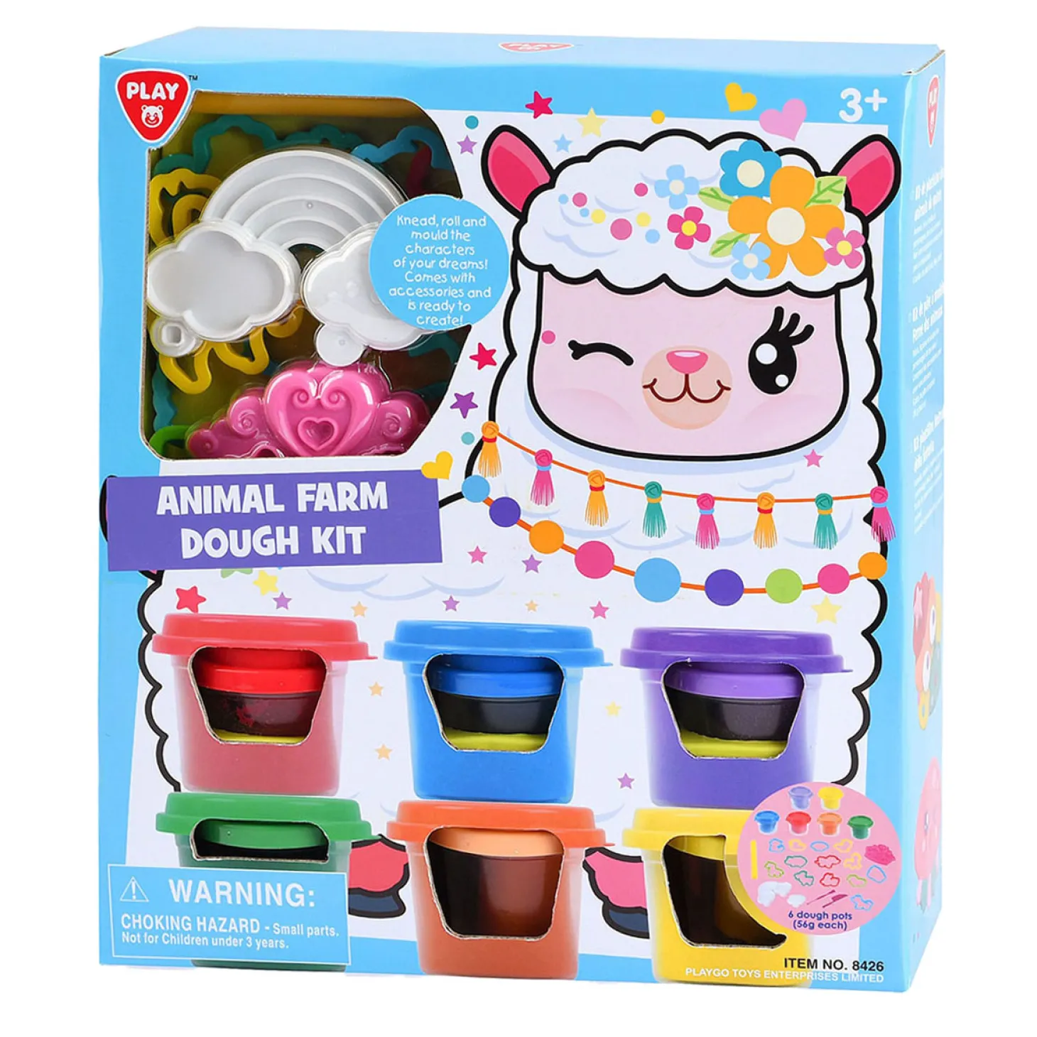 Playgo Boerderijdieren Kleiset - 6 Kleipotjes