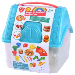 Playgo Hamburger en Sandwich Kleiset in Opbergdoos - 4 Kleipotjes