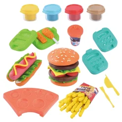 Playgo Hamburger Kleiset - 4 Kleipotjes