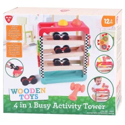 Playgo 4in1 Houten Activiteiten Speeltoren