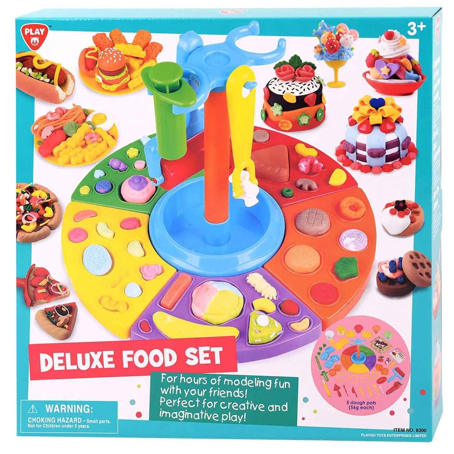 Playgo Kleiset Voedsel - 5 Kleipotjes