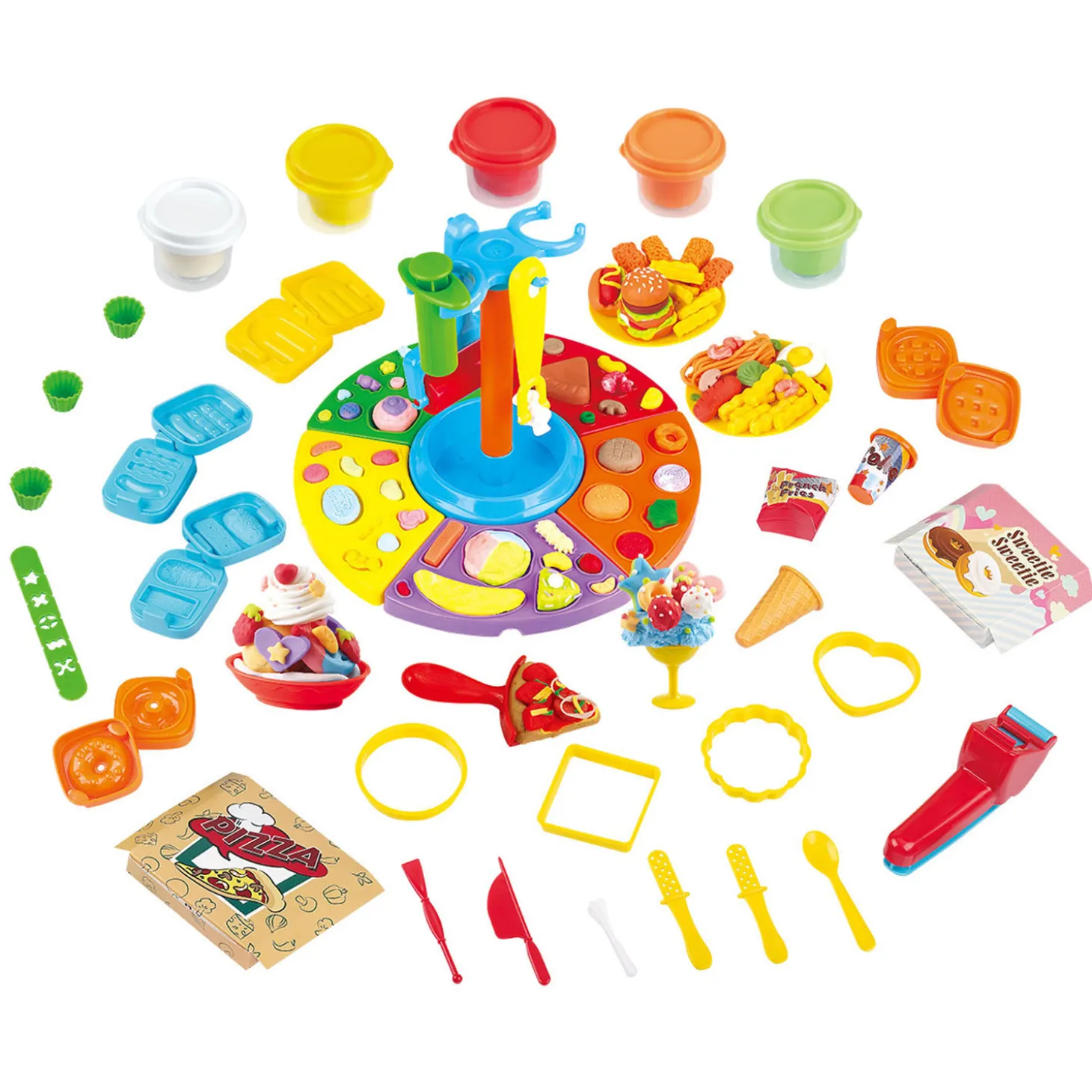 Playgo Kleiset Voedsel - 5 Kleipotjes