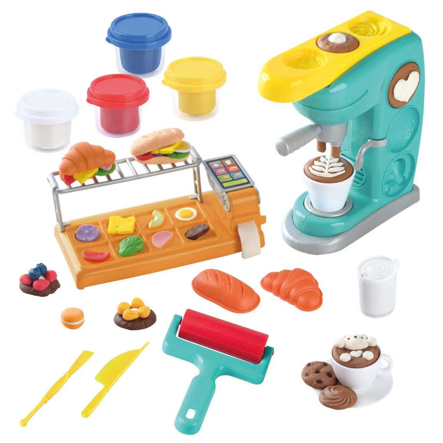Playgo Lunchroom Kleiset - 4 Kleipotjes