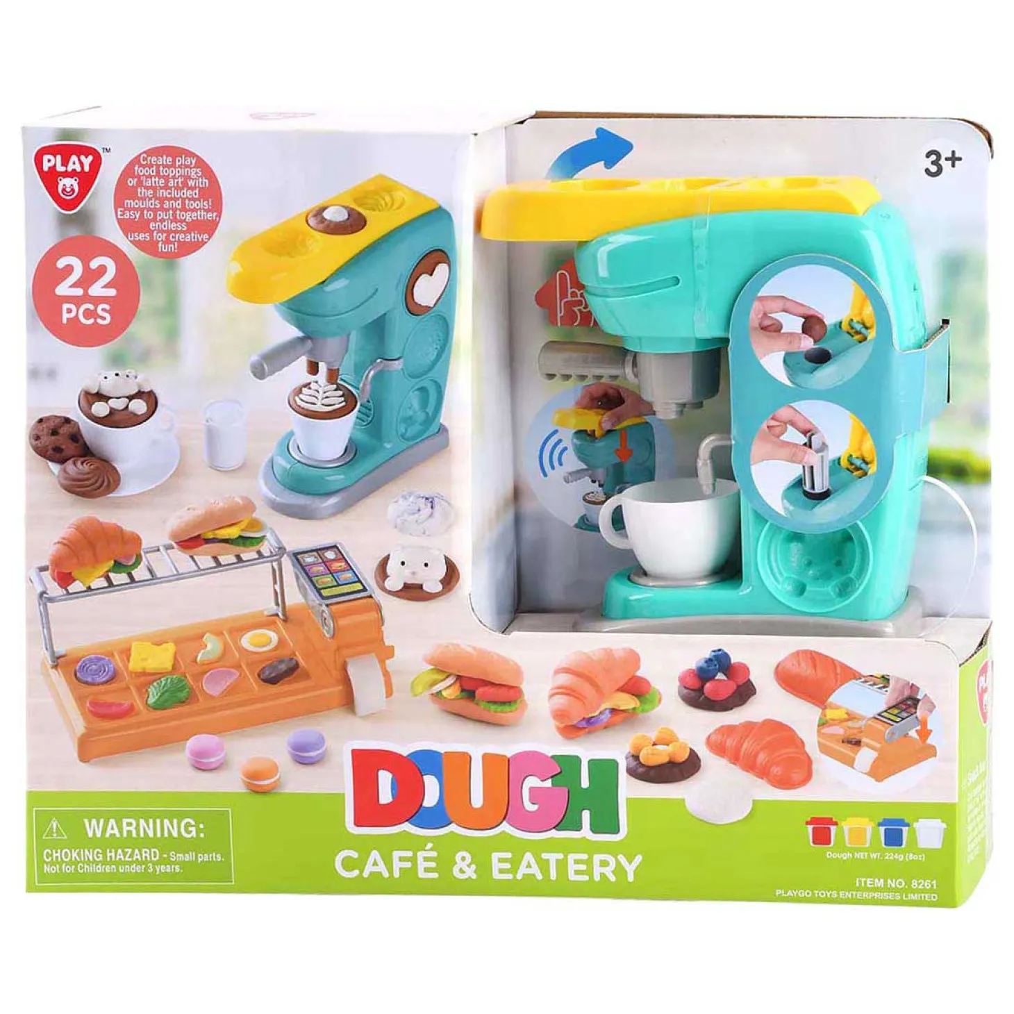 Playgo Lunchroom Kleiset - 4 Kleipotjes