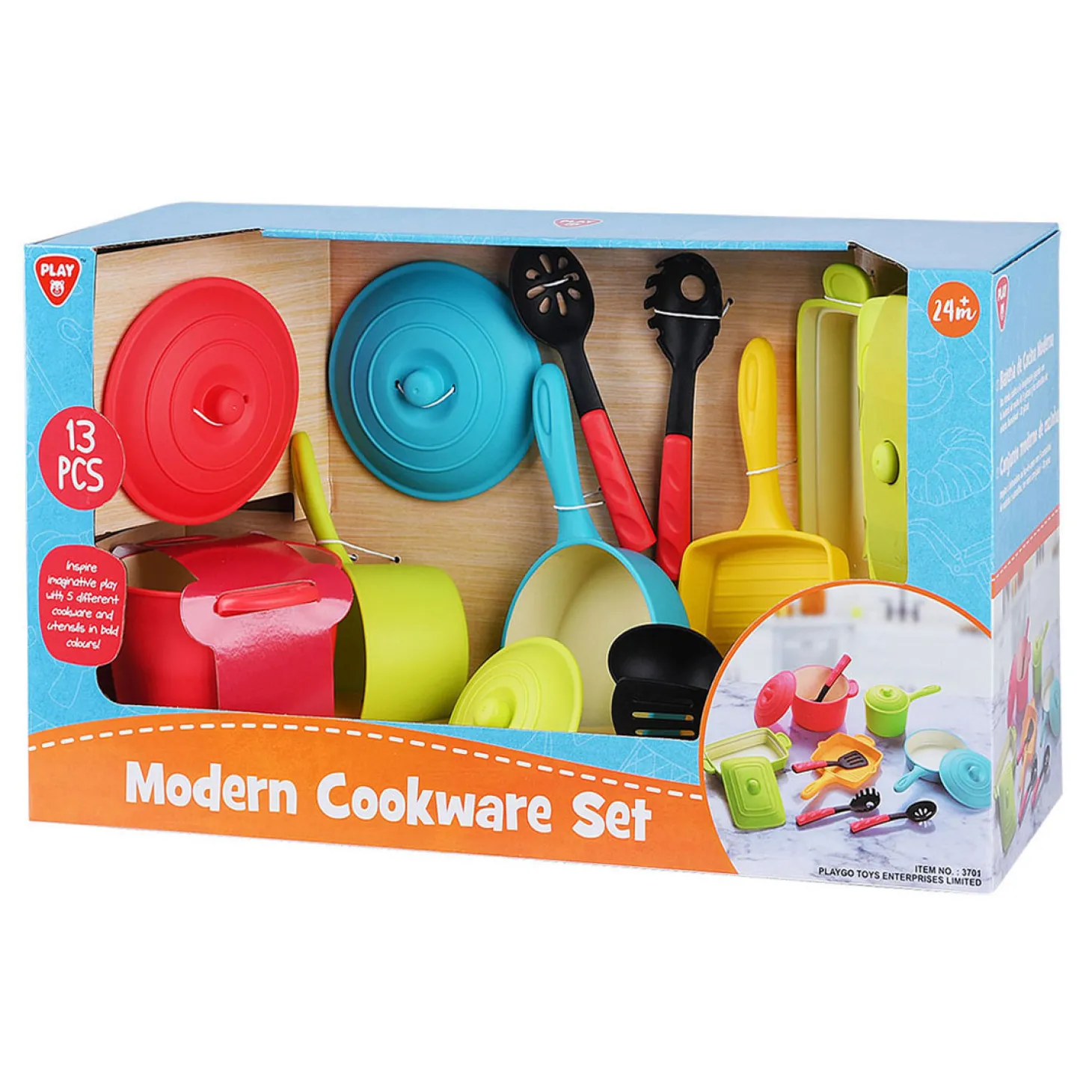 Playgo Pannen en Keukenaccessoires Modern Speelset - 13dlg.