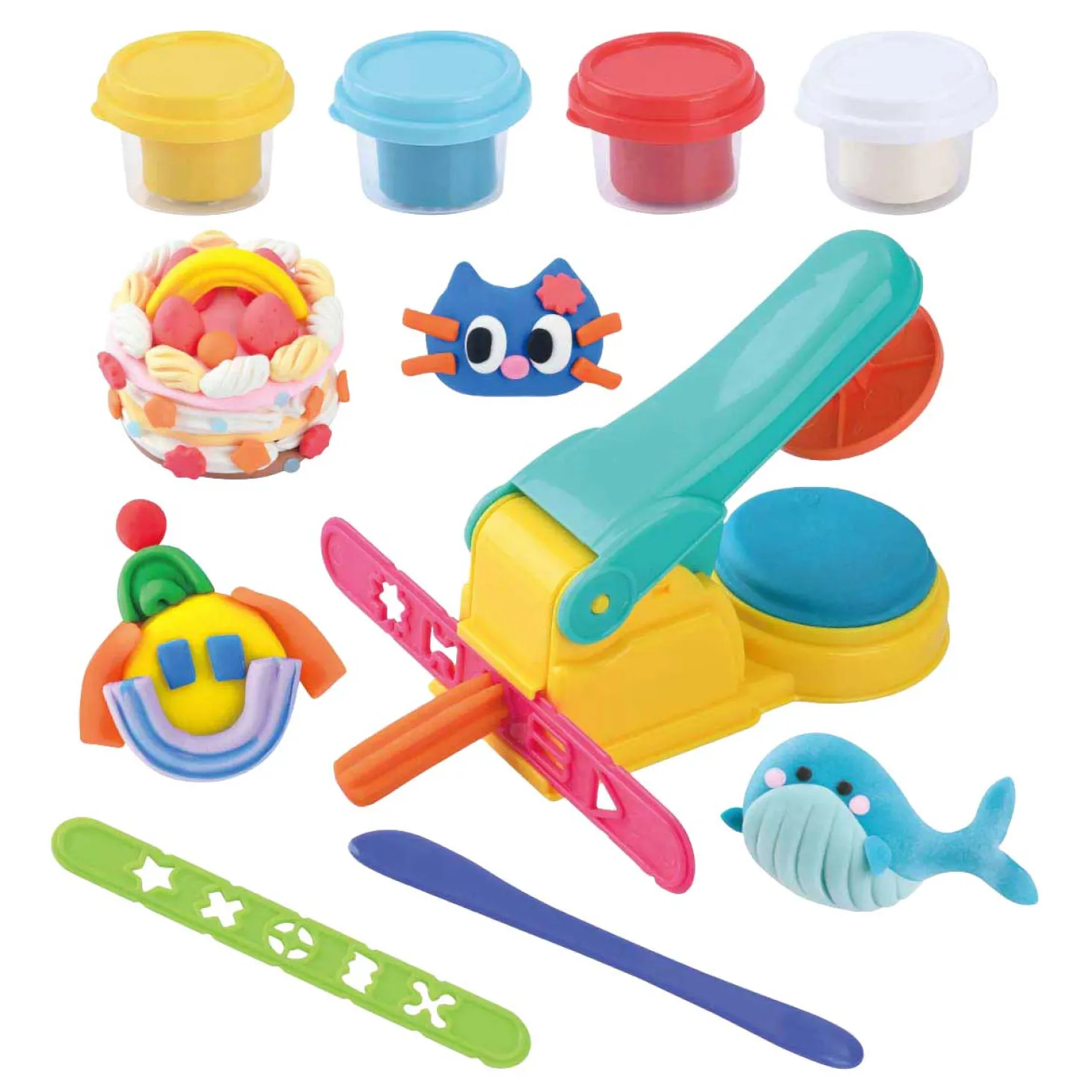 Playgo Persmachine Kleiset - 4 Kleipotjes