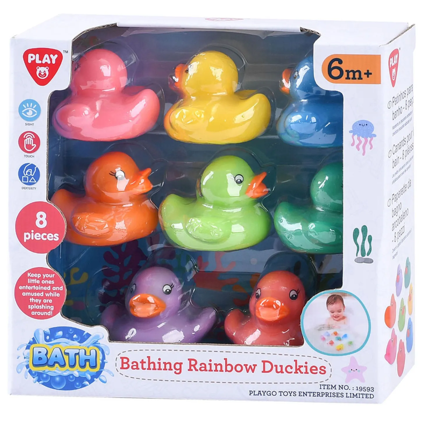 Playgo Regenboog Badeendjes - 8st.