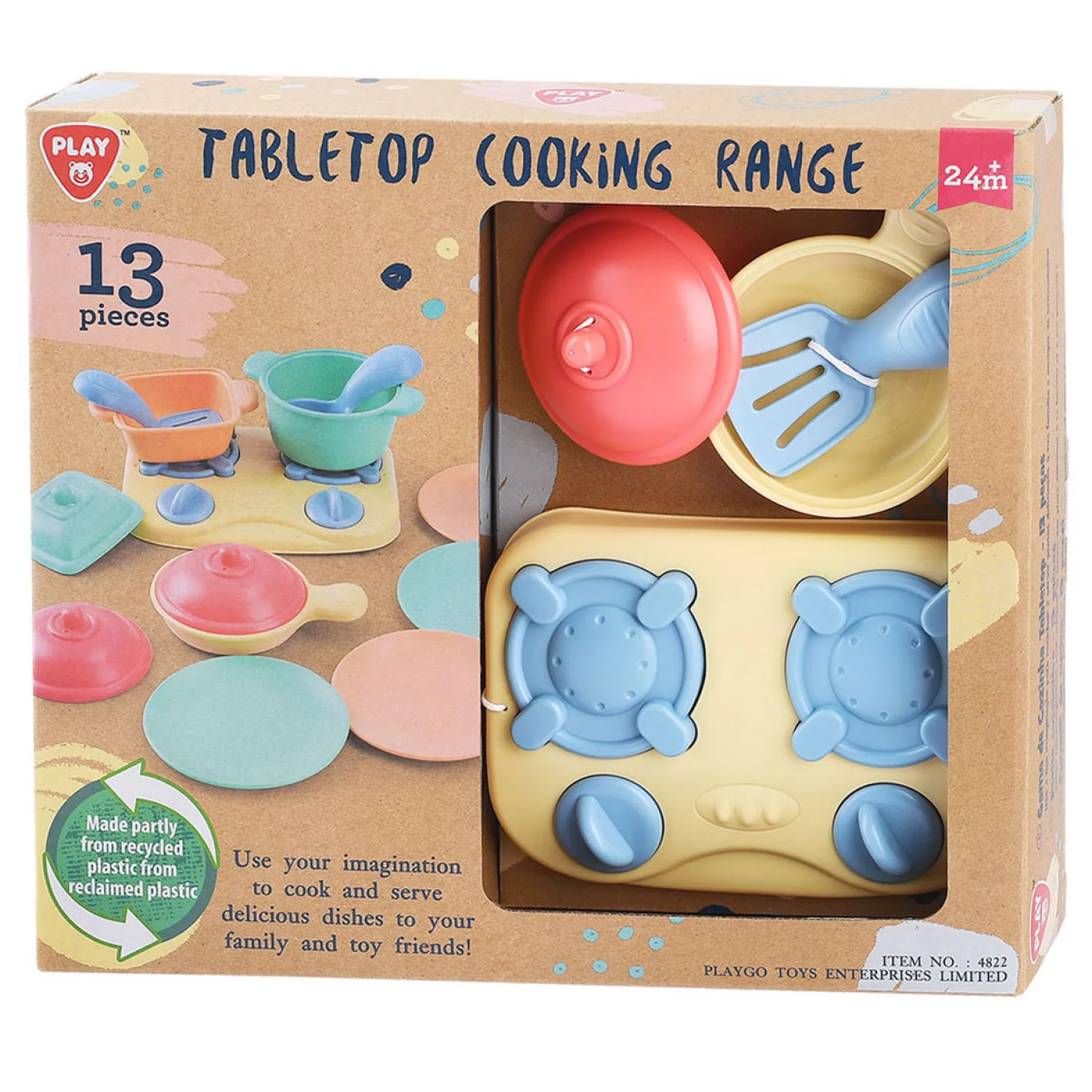 Playgo Tafelblad Kookfornuis met Accessoires Speelset - 13dlg.