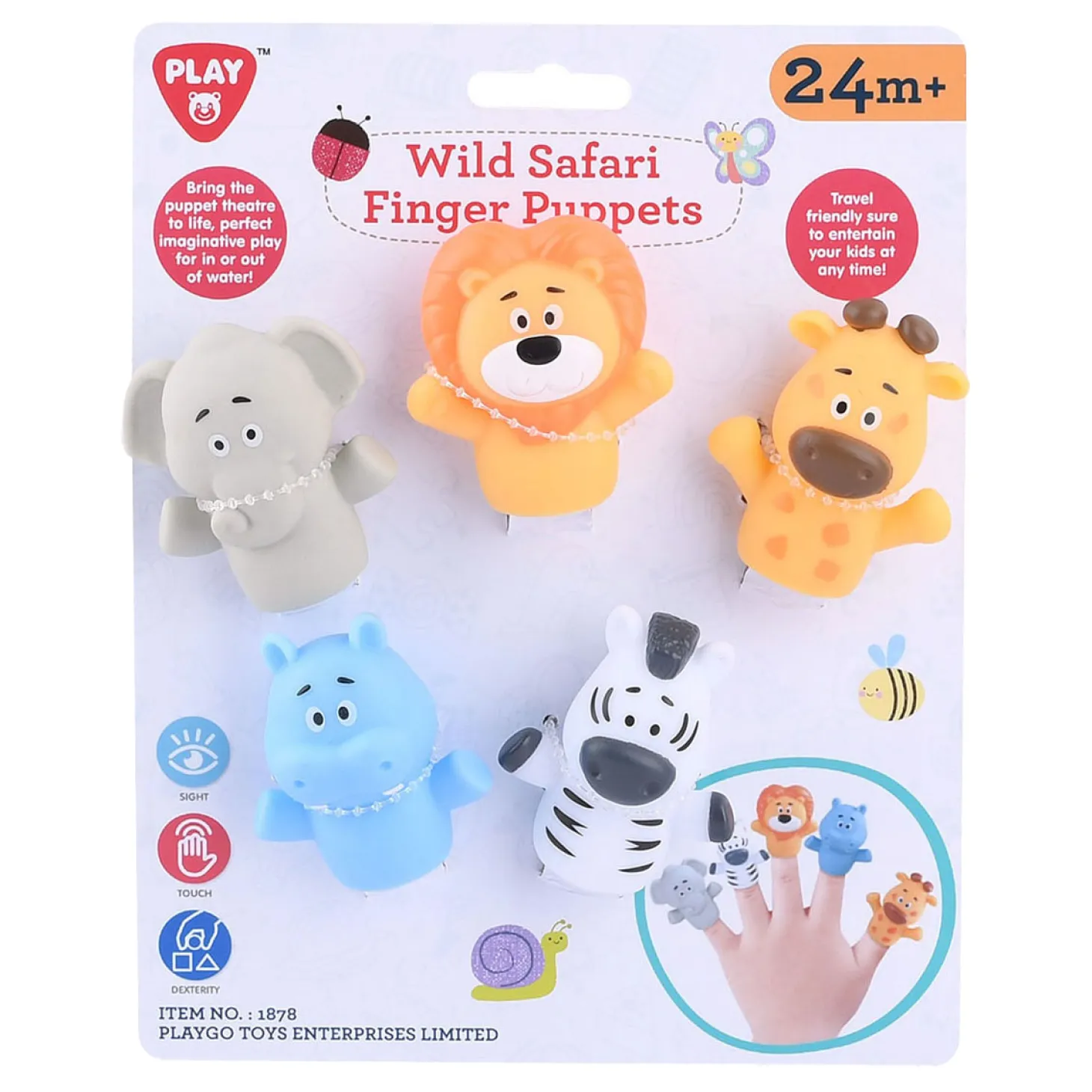 Playgo Vingerpoppetjes Wild Safari - 5st.