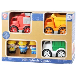 Playgo Werkvoertuigen met Figuren Speelset - 6dlg.