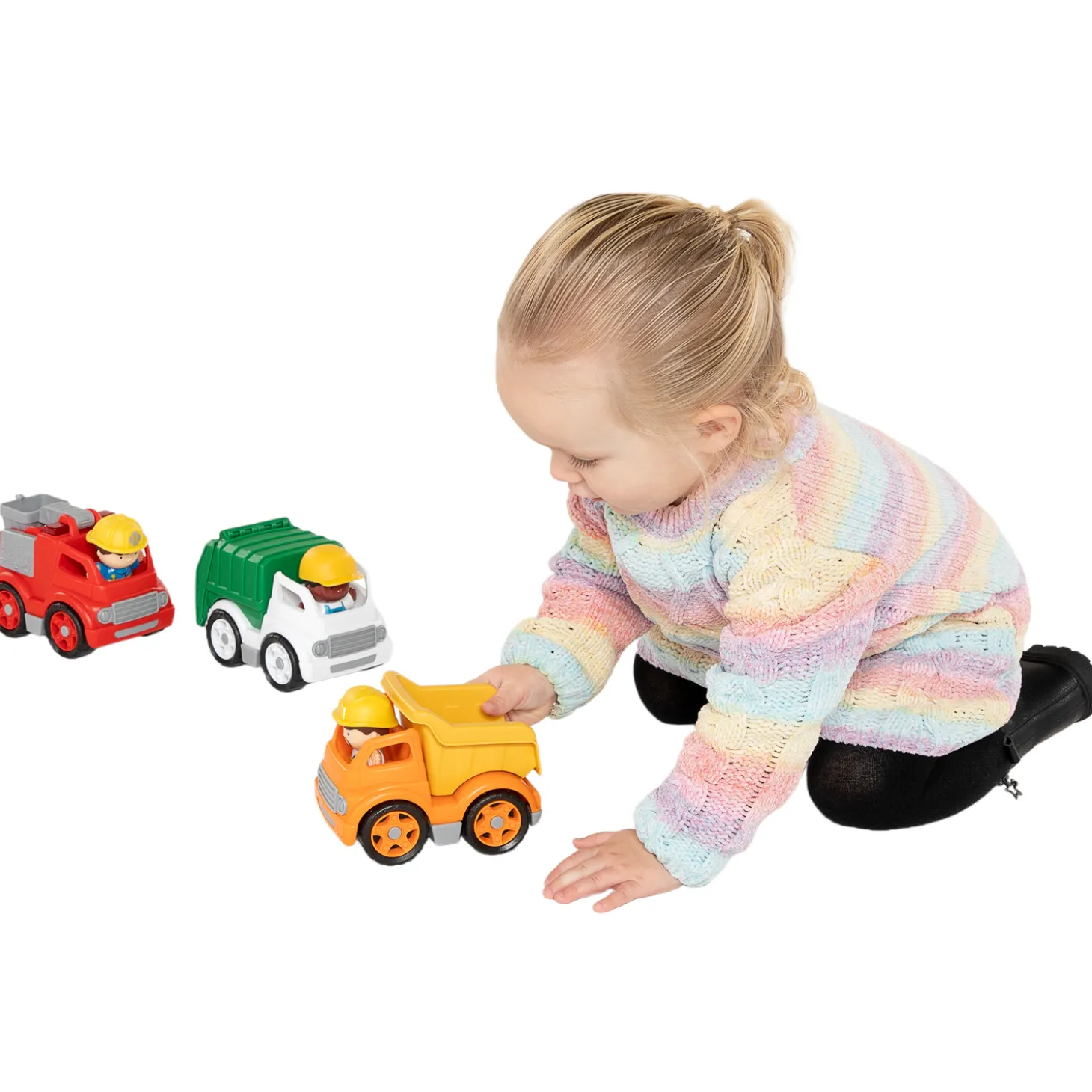 Playgo Werkvoertuigen met Figuren Speelset - 6dlg.