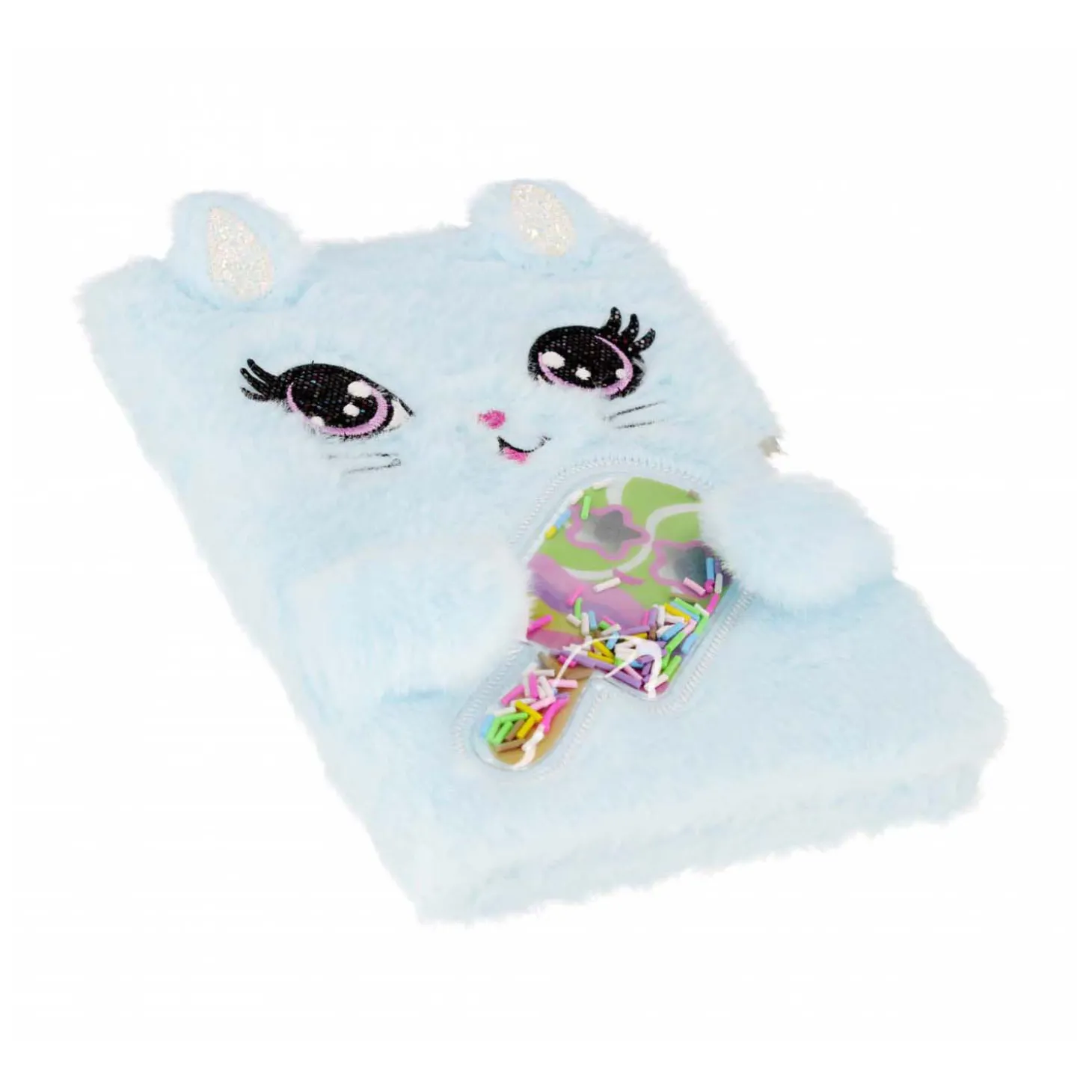 Pluche Dagboek Kat met Slot, A5