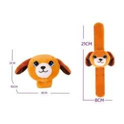 Pluche Klaparmband Hondje Bruin