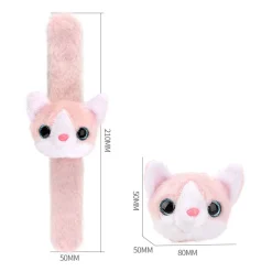 Pluche Klaparmband Katje Roze