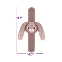 Pluche Klaparmband Konijn Hangoren Grijs