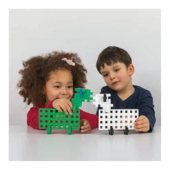 Plus-Plus BIG Bouwplaat Wit/Groen, 2st.
