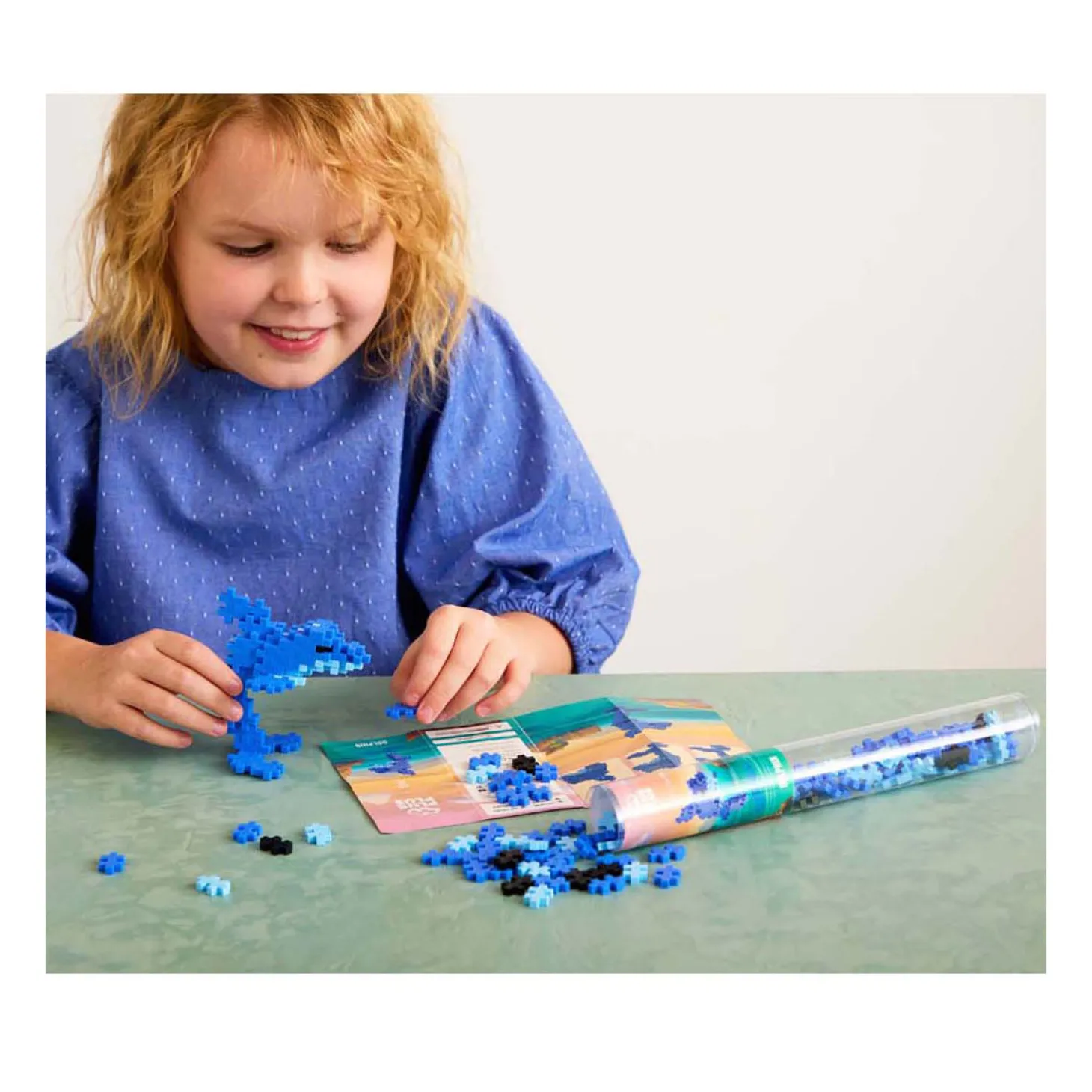 Plus-Plus Dolfijn Tube Bouwset, 100st.