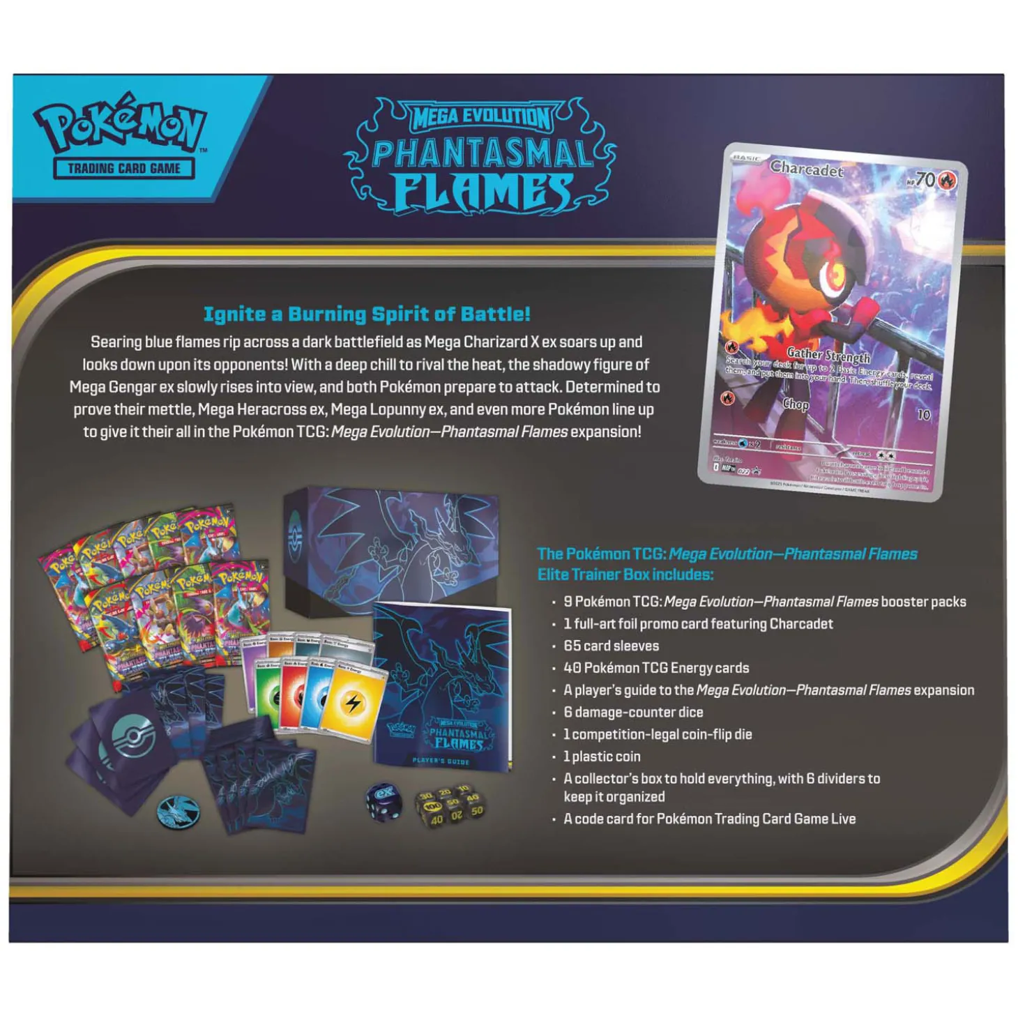 Pokémon Mega Evolution Phantasmal Flames Elite Trainer Box