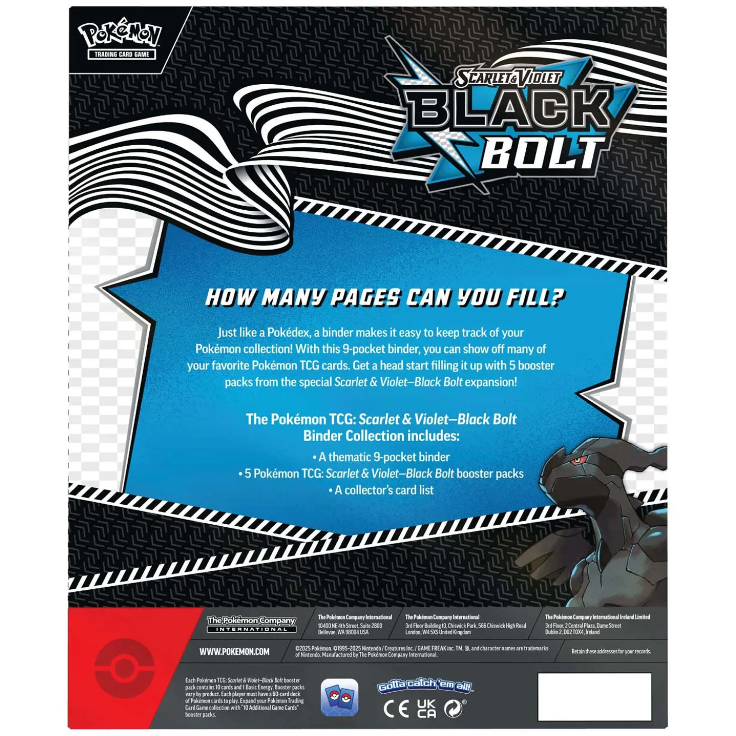 Pokémon SV10,5 Black Bolt Binder Collection
