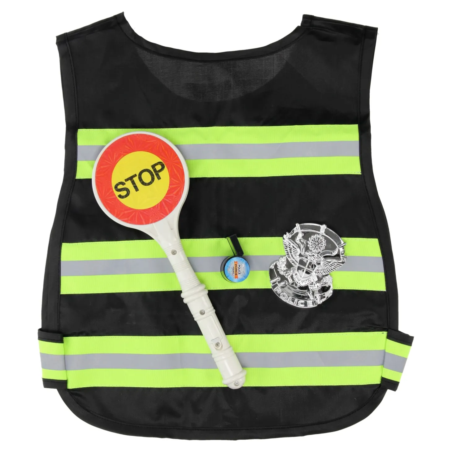 Politieset met Stopbord & Fluit, 3dlg.
