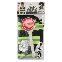 Politieset met Stopbord & Fluit, 3dlg.