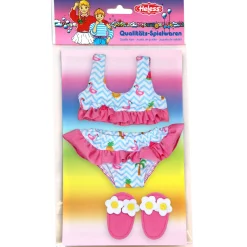 Poppen Bikini met Slippers Flamingo, 35-45 cm