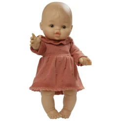 Poppen Brei Jurk Perzik, 28-35 cm