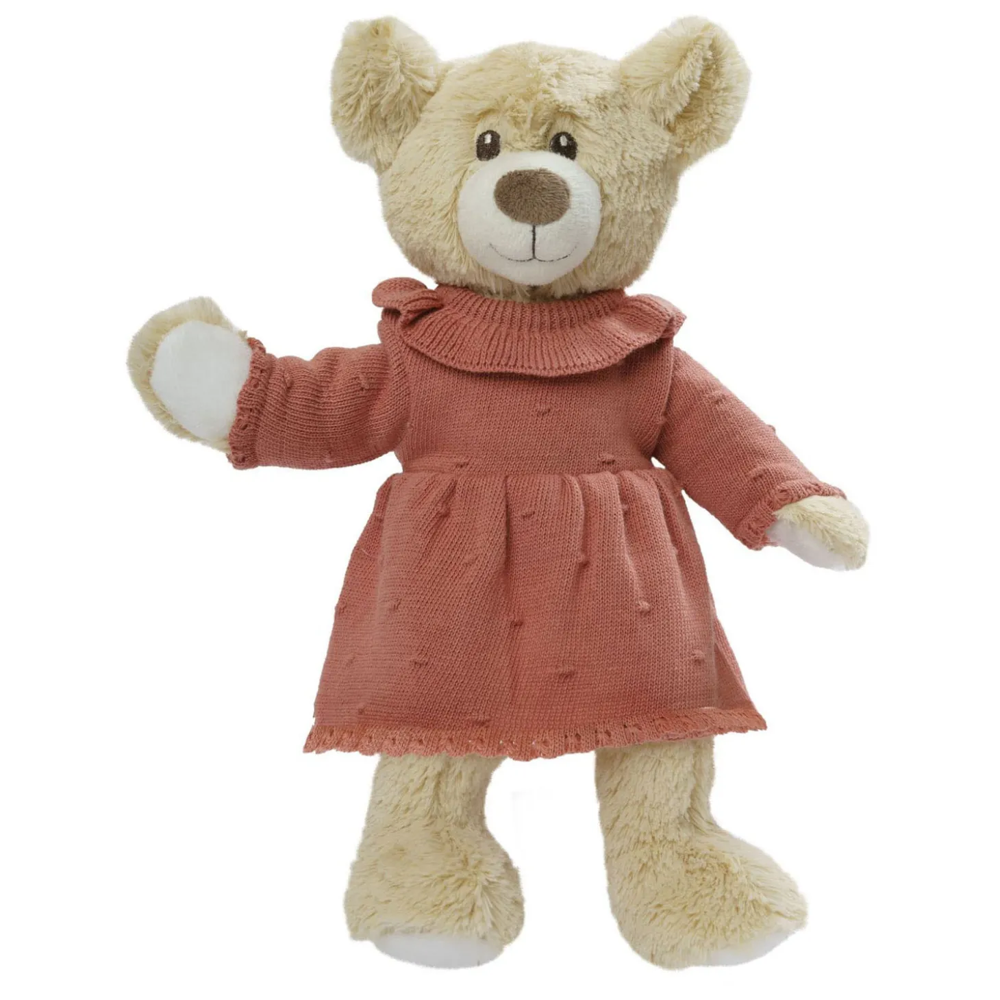 Poppen Brei Jurk Perzik, 28-35 cm