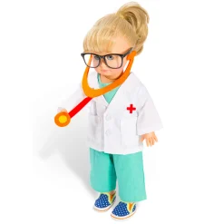 Poppen Doktersoutfit met Stethoscoop, 38-45 cm