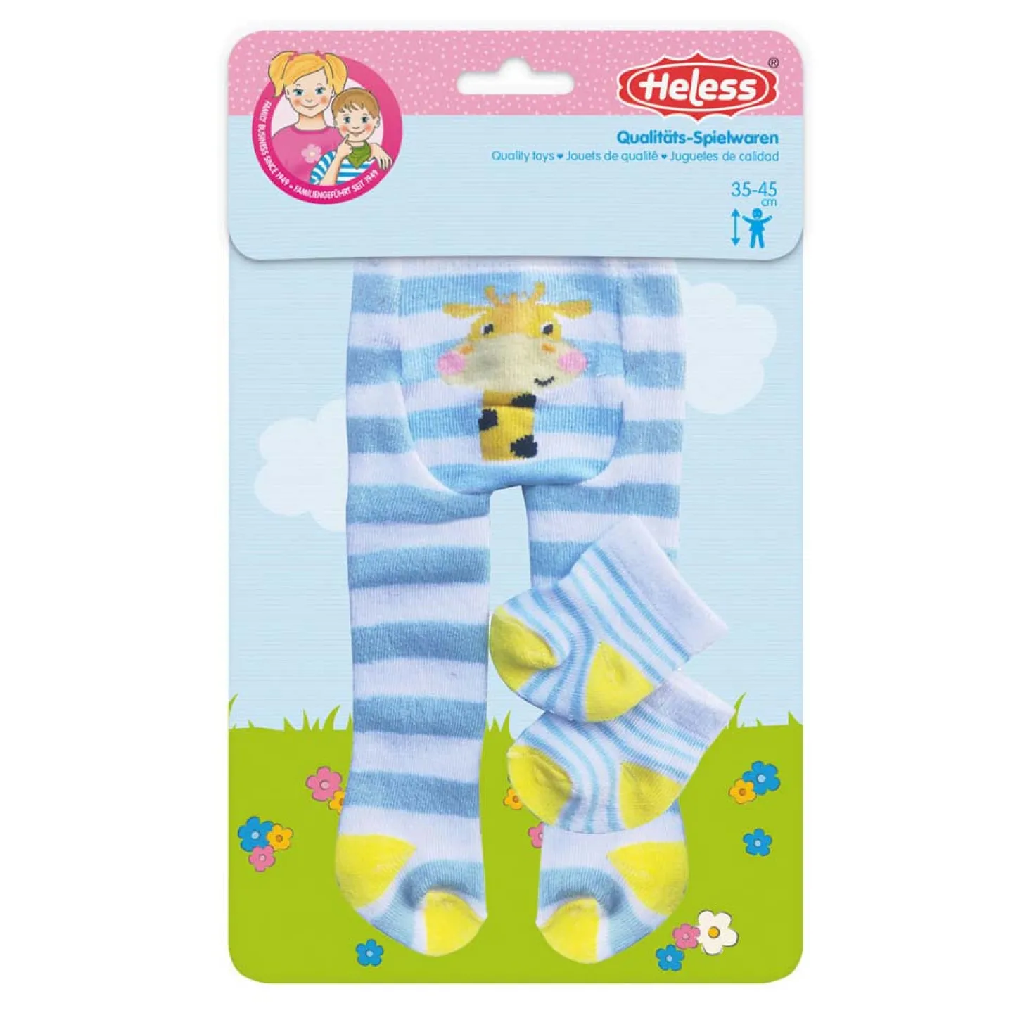 Poppen Panty en sokken Blauw, 35-45 cm