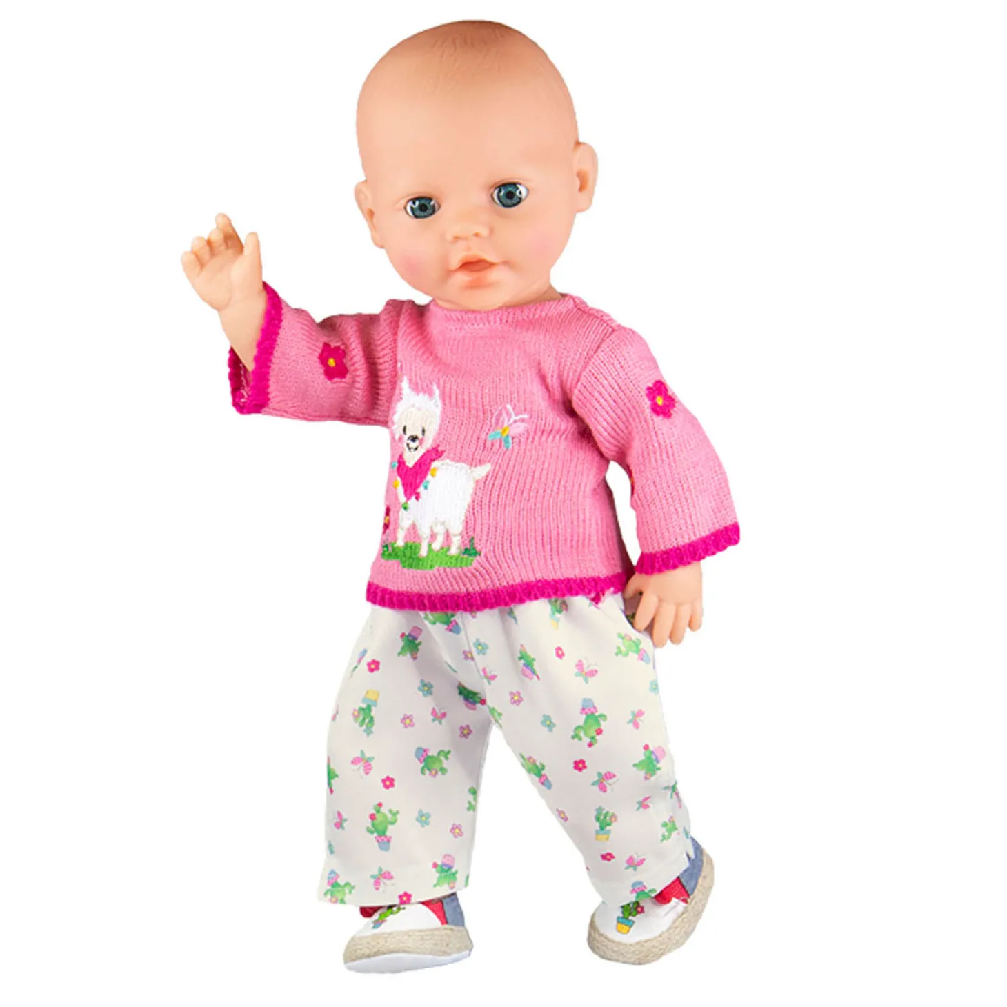 Poppen Pullover met Broek Alpaca, 28-35 cm