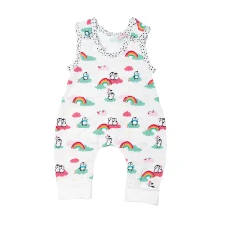 Poppen Romper Pinguin met T-Shirt, 28-35 cm