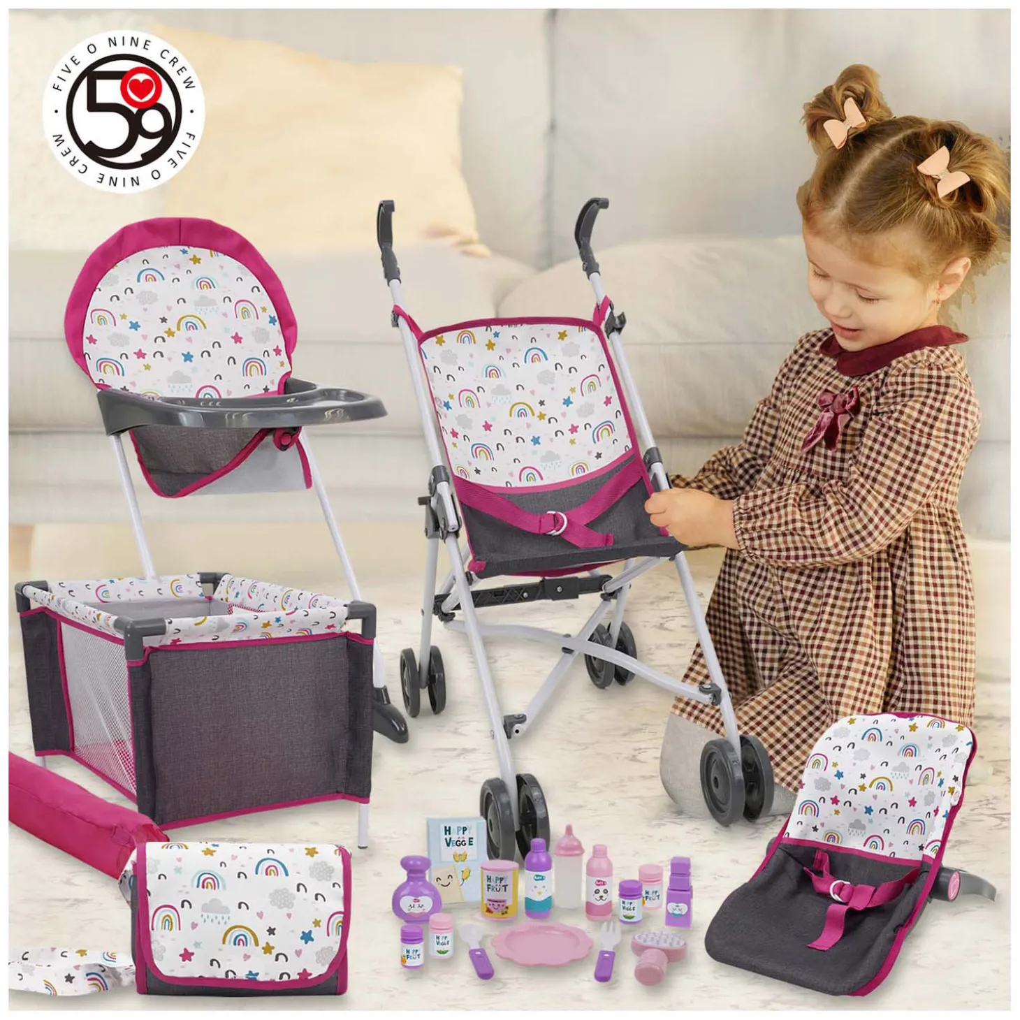 Poppen Speelset Compleet, 21dlg.