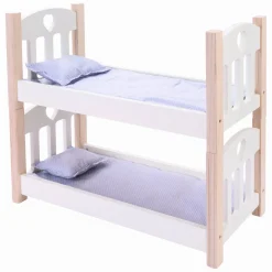 Poppen Stapelbed Grijs/Wit