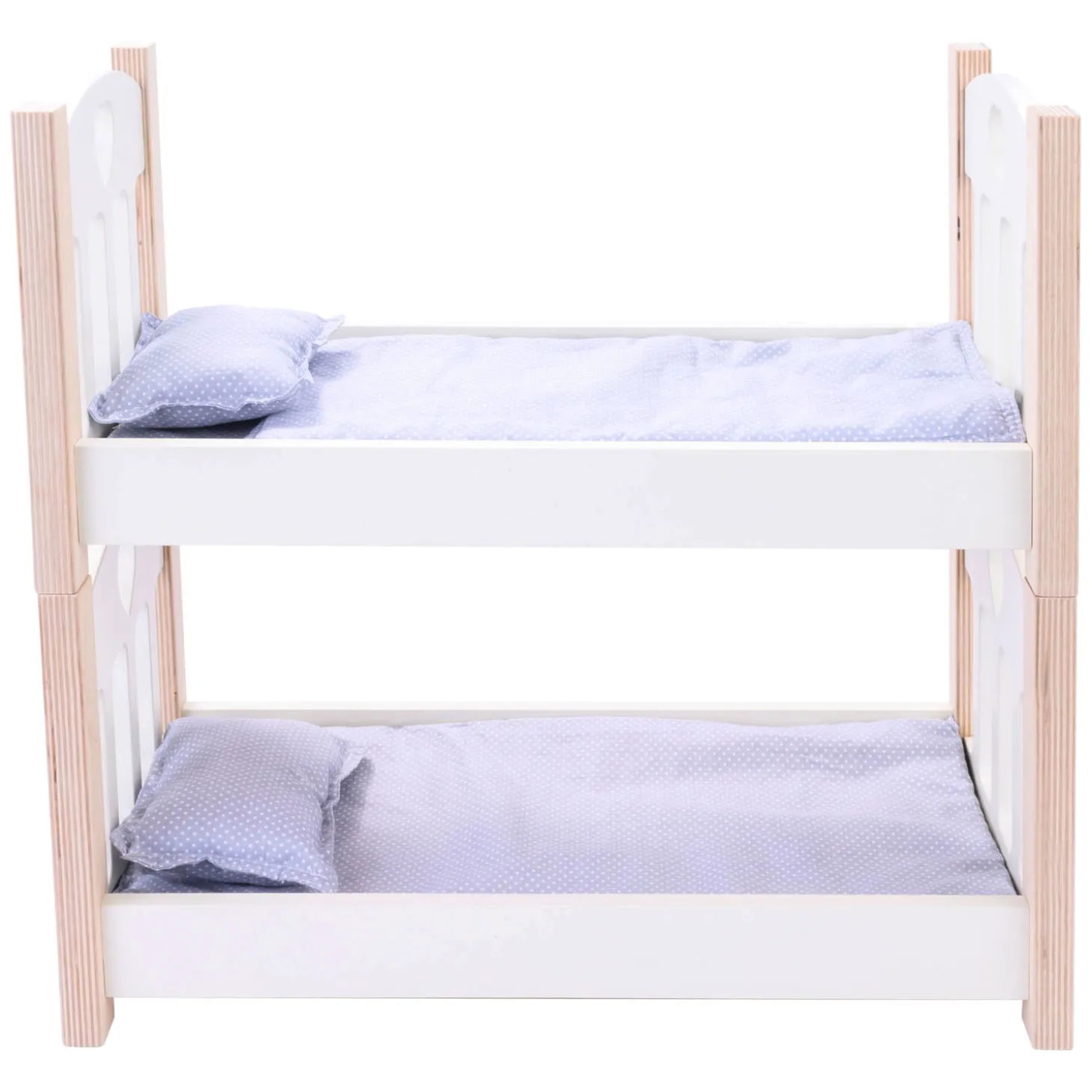 Poppen Stapelbed Grijs/Wit