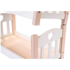 Poppen Stapelbed Grijs/Wit