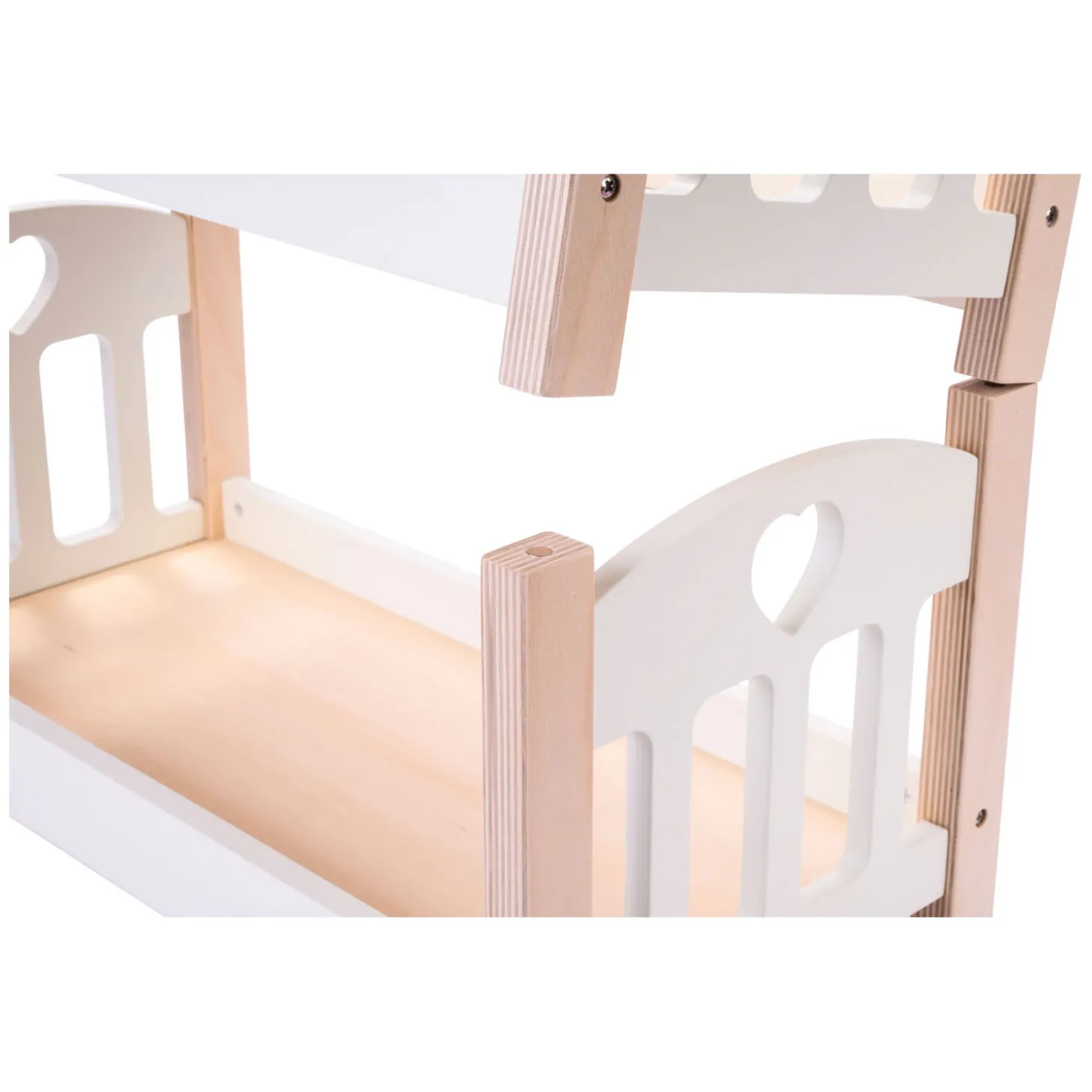 Poppen Stapelbed Grijs/Wit