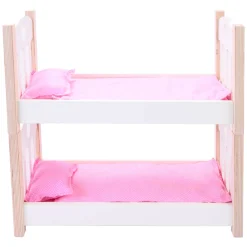 Poppen Stapelbed Roze/Wit