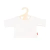 Poppen T-Shirt Wit op Kledinghanger, maat 35-45 cm