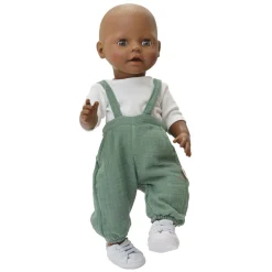 Poppen Tuinbroek Groen, 28-35 cm