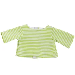 Poppen Tuinbroek met Gestreept Shirt Bunny Lou, 28-35 cm