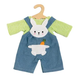 Poppen Tuinbroek met Gestreept Shirt Bunny Lou, 35-45 cm