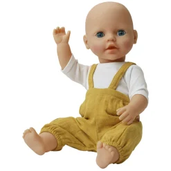 Poppen Tuinbroek Okergeel, 35-45 cm