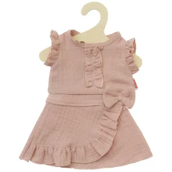 Poppen Wikkelrok Roze met Ruches, 35-45 cm
