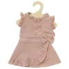 Poppen Wikkelrok Roze met Ruches, 28-35 cm