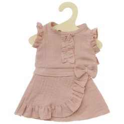 Poppen Wikkelrok Roze met Ruches, 28-35 cm